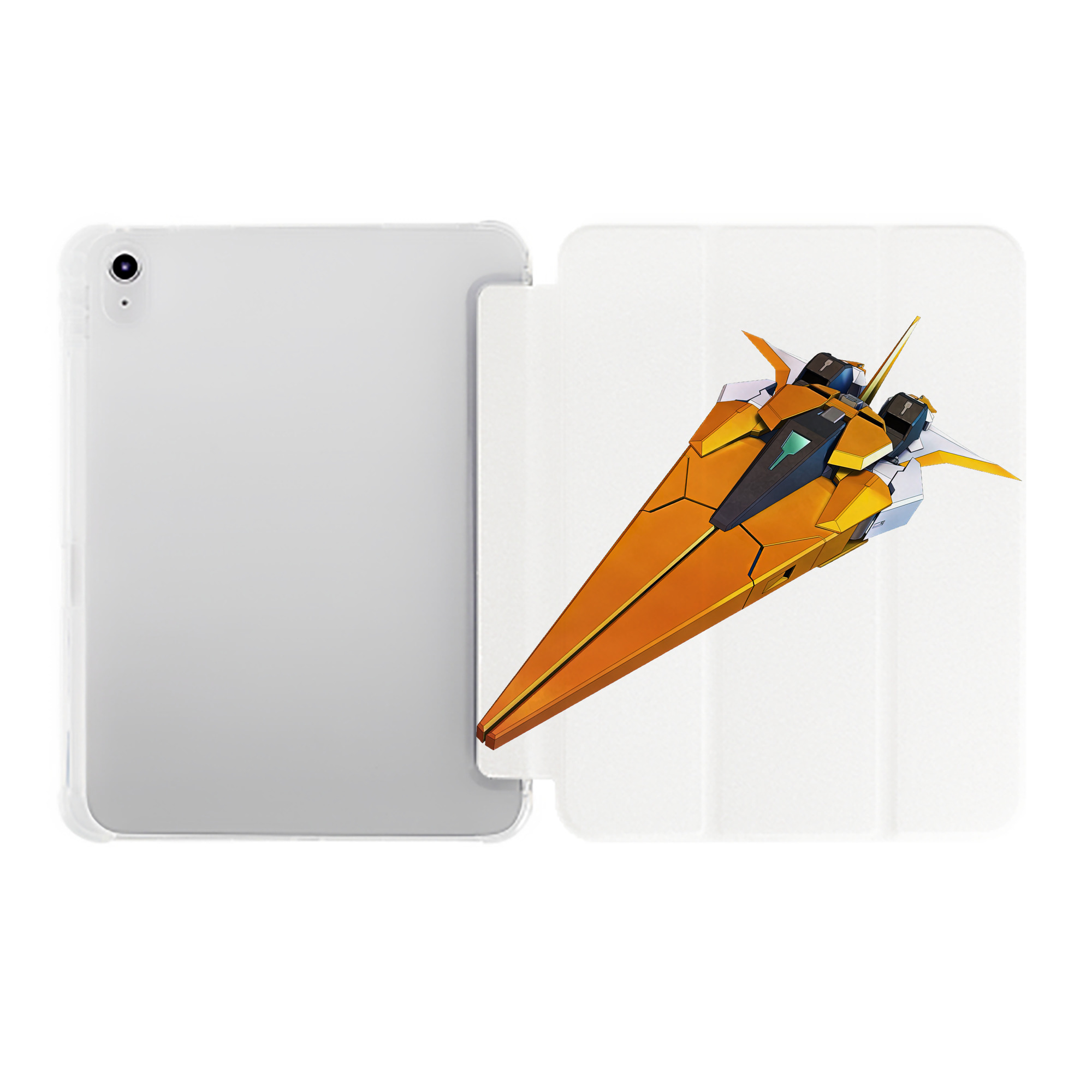 （画像用） 機動戦士ガンダム Mobile Suit Gundam IPad ケース ペン収納付き 三つ折りスタンド PUレザー×シリコン 対応機種9.5/10.5/10.9インチ